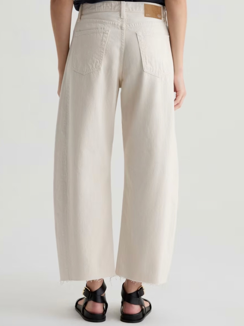 AG Hattie High Rise Crop Barrel Jeans in Opal Stone 29 - Picture 6 of 15